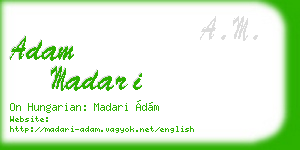 adam madari business card
